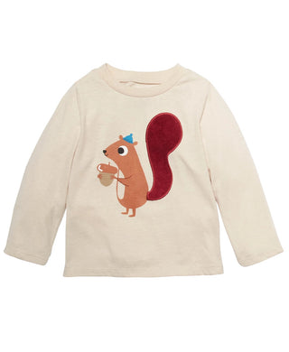 First Impressions Baby Boys Long Sleeve Squirrel T-Shirt Beige Size 12MOS