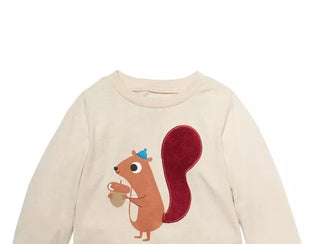 First Impressions Baby Boys Long Sleeve Squirrel T-Shirt Beige Size 24 Months