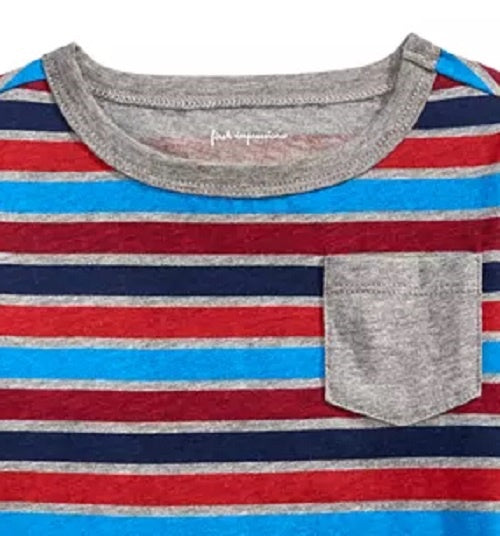 First Impressions Baby Boy's Striped Long-Sleeve T-Shirt Gray Size 3-6 Months