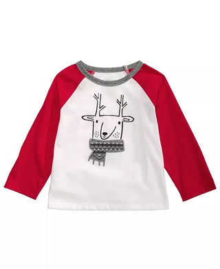 First Impressions Baby Boy's Reindeer-Print T-Shirt White Size 24 Months
