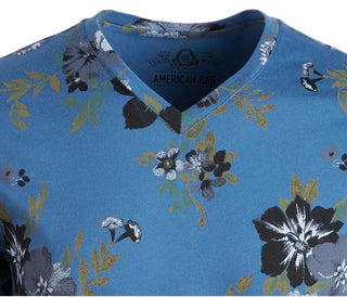 American Rag Men's Open Ground Floral T-Shirt Navy Size Medium