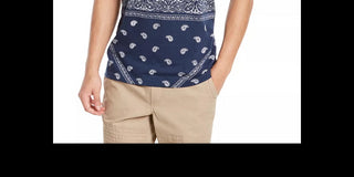 American Rag Men's Blocked Bandana T-Shirt Navy Size Medium