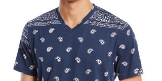 American Rag Men's Blocked Bandana T-Shirt Navy Size Small