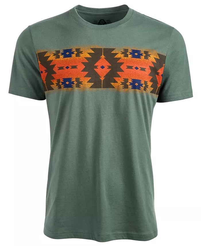 American Rag Men's Chest Pattern T-Shirt Green Size Small