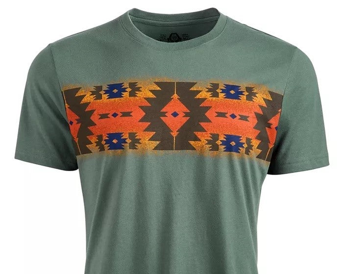American Rag Men's Chest Pattern T-Shirt Green Size Small