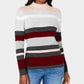 Karen Scott Women's Striped Mock Neck Cotton Sweater Red Size X-Large