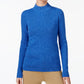Karen Scott Women's Cotton Mock Neck Sweater  Navy Size Large