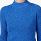 Karen Scott Women's Cotton Mock-Neck Sweater  Navy Size Small