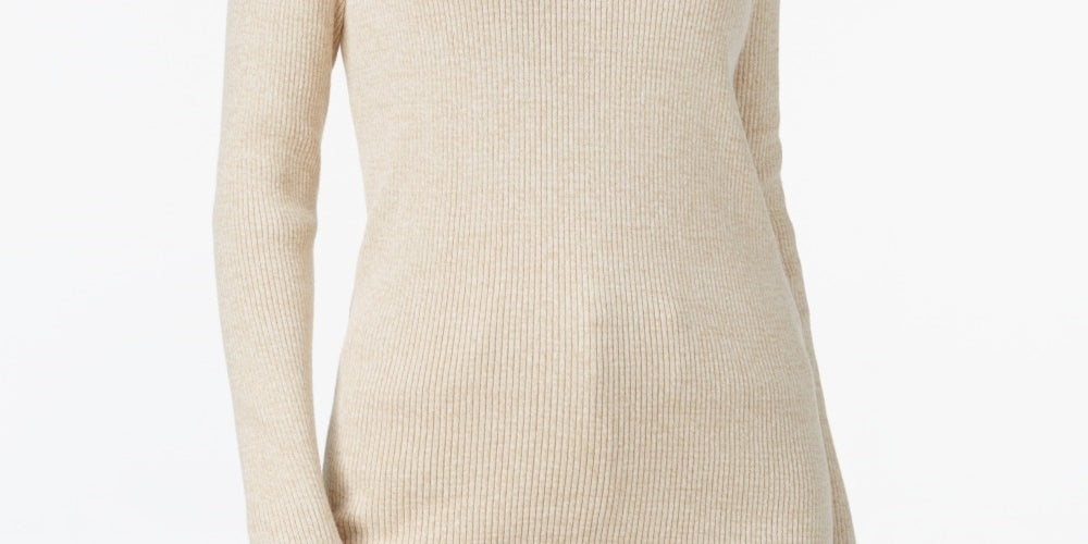 Karen Scott Women's Cotton Mock Neck Sweater  Brown Size X-Large