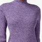 Karen Scott Women's Cotton Mock Neck Sweater  Purple Size Large