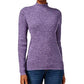 Karen Scott Women's Cotton Mock-Neck Sweater Purple Size Medium