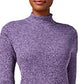 Karen Scott Women's Cotton Mock-Neck Sweater Purple Size Medium