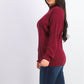 Karen Scott Women's Cotton Mock-Neck Sweater Bright Red Size Small
