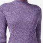 Karen Scott Women's Ribbed Knit Cotton Turtleneck  Purple Size Petite Small