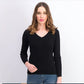 Karen Scott Women's Ribbed Knit Cotton Sweater Black Size Petite Medium
