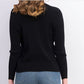 Karen Scott Women's Ribbed Knit Cotton Sweater Black Size Petite Medium