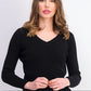 Karen Scott Women's Ribbed Knit Cotton Sweater Black Size Petite Medium