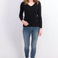 Karen Scott Women's Ribbed-Knit Cotton Sweater Black Size Petite Small
