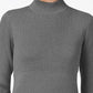 Karen Scott Women's Cotton Ribbed Turtleneck Top  Charcoal Size X-Small