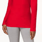 Karen Scott Women's Cotton Ribbed Turtleneck Top Red Size Large