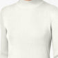 Karen Scott Women's Cotton Ribbed Turtleneck Top  White Size Large