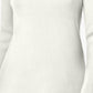 Karen Scott Women's Cotton Ribbed Turtleneck Top  White Size Large