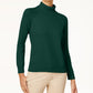 Karen Scott Women's Cotton Turtleneck Sweater Green Size X-Large