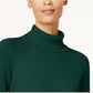 Karen Scott Women's Cotton Turtleneck Sweater Green Size X-Large