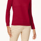 Karen Scott Women's Petite Cotton Turtleneck Sweater Bright Red Size Medium