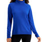 Karen Scott Women's Cotton Turtleneck Sweater Blue Size Petite Medium