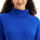 Karen Scott Women's Cotton Turtleneck Sweater Blue Size Petite Medium