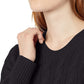 Karen Scott Women's Cable Knit Crewneck Sweater Black Size X-Small