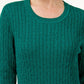 Karen Scott Women's Cotton Marled-Knit Sweater  Dark Green Size XX-Large