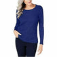 Karen Scott Women's  Marled Cotton Cable-Knit Sweater Blue Size Petite Medium