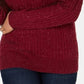 Karen Scott Women's Cable-Knit V-Neck Sweater Red Size X-Small