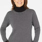 Karen Scott Woemn's Cotton Turtleneck Sweater  Black Size Large