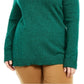 Karen Scott Women's Cotton Marled Shawl-Collar Sweater Dark Green Size Small