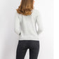 Karen Scott Women's Hardware Trim Cotton Henley Sweater Grey Size Petite Small