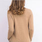Karen Scott Women's Cotton Toggle Henley Sweater Brown Size Petite Medium