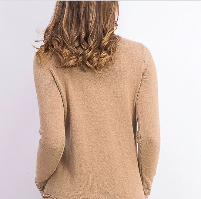 Karen Scott Women's Cotton Toggle Henley Sweater Brown Size Petite Medium