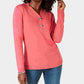 Karen Scott Women's Cotton Toggle Henley Sweater Pink Size Petite Small
