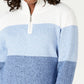 Karen Scott Women's Cotton Striped Sweater Blue Size Medium