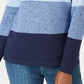 Karen Scott Women's Cotton Striped Sweater Blue Size Medium