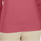 Karen Scott Women's Cotton Zip-Neck Sweater Red Size Medium