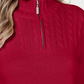 Karen Scott Women's Cotton Zip-Neck Sweater Bright Red Size XX-Large