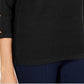 Karen Scott Women's 3/4 Sleeve Sweater Black Size Small