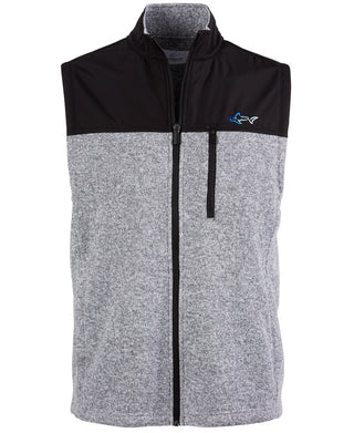 Greg Norman Men's Birdseye Fleece Vest Grey Size Small