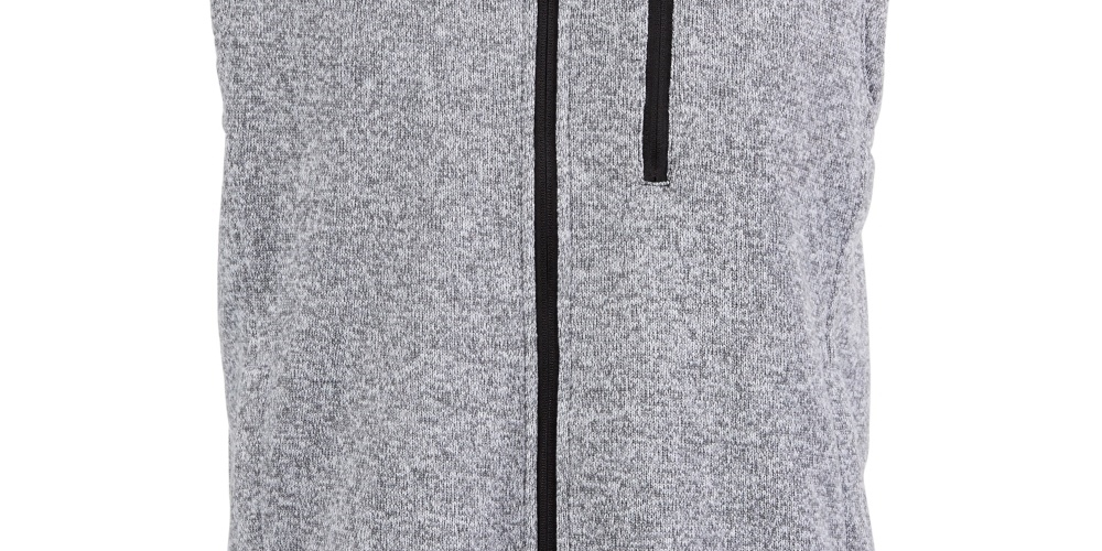 Greg Norman Men's Birdseye Fleece Vest Grey Size Small