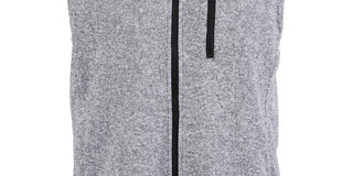 Greg Norman Men's Birdseye Fleece Vest Grey Size Small