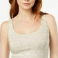 Maison Jules Women's Scoop-Neck Tank Beige Size Medium